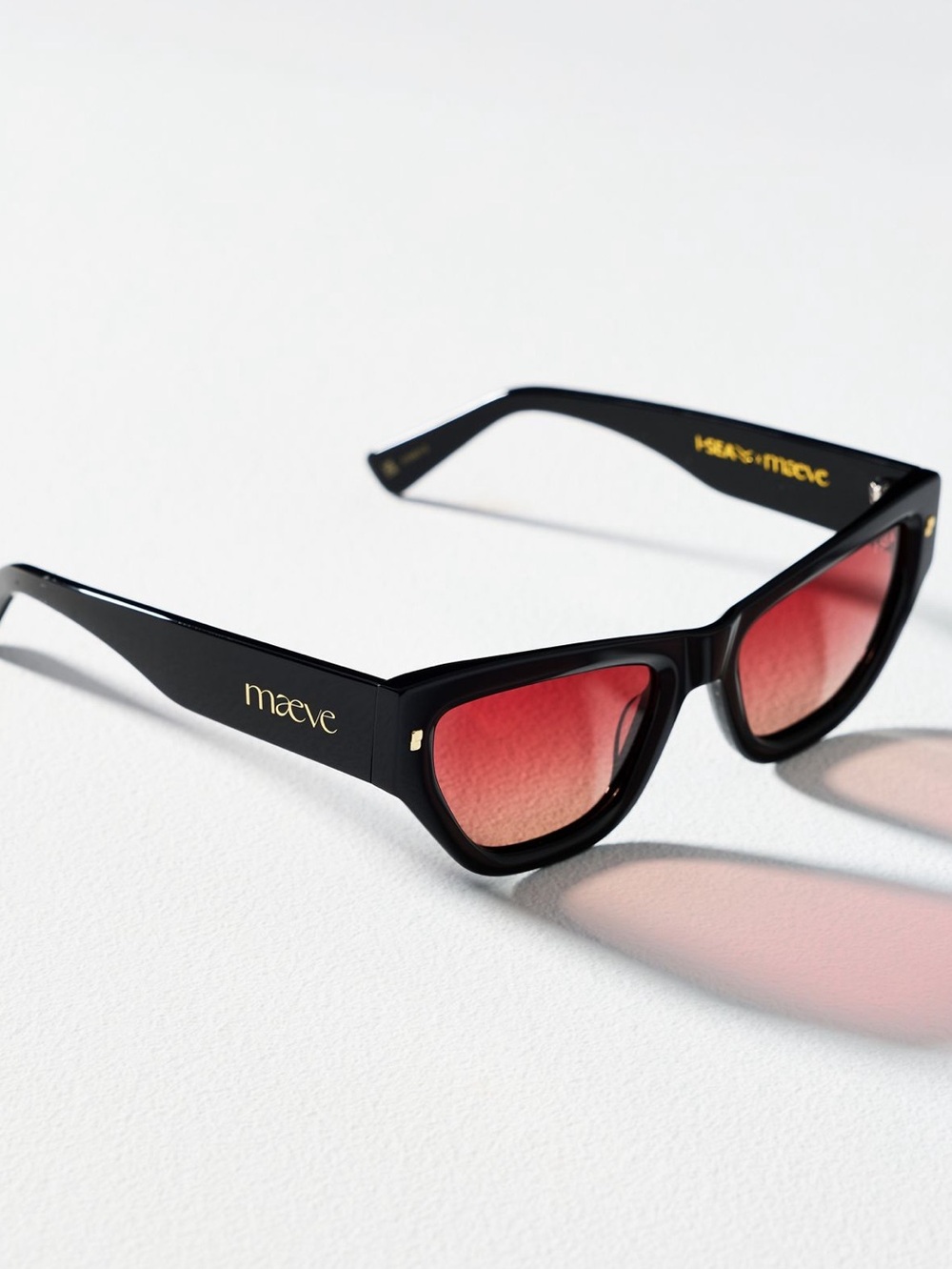 Anthropologie Maeve Modern Cateye Sunglasses I-Sea NEW Black